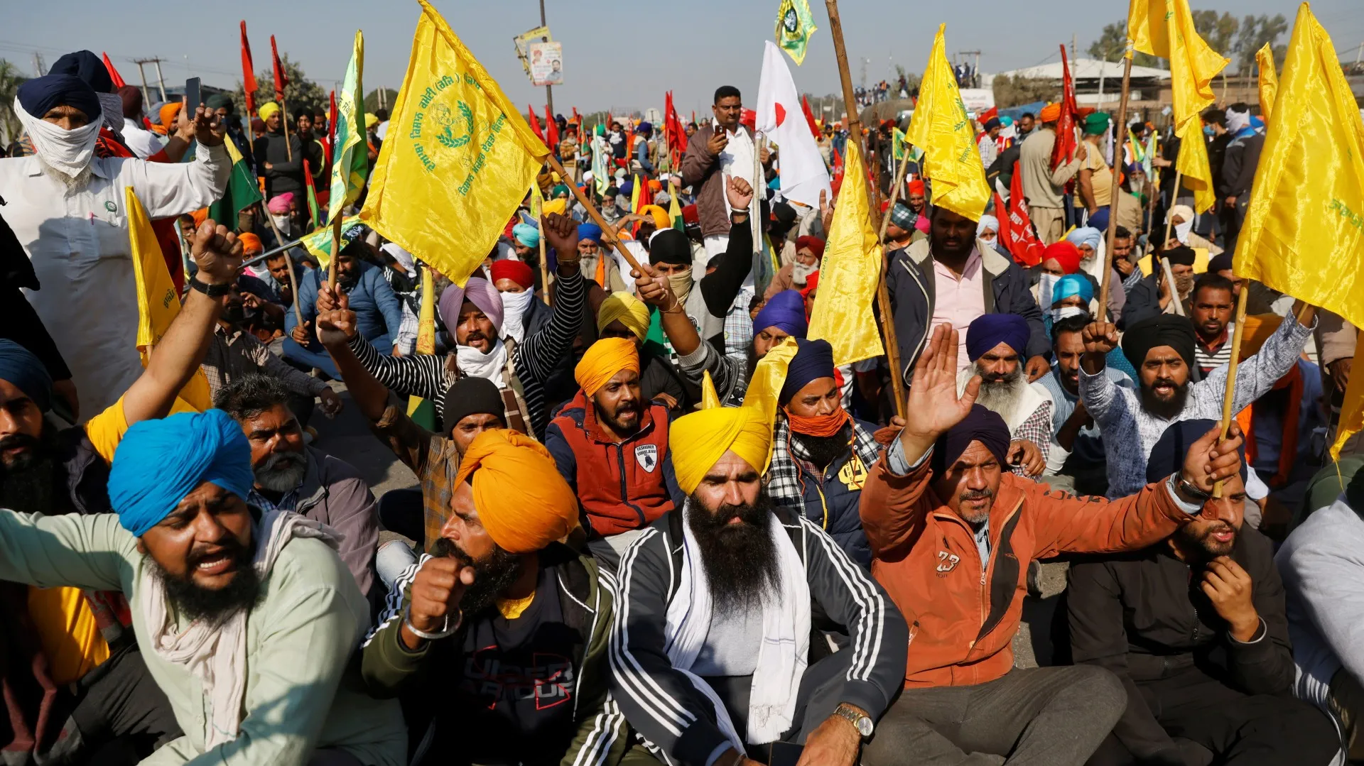 Farmers Demonstrate Lively: At Kisan Mahapanchayat, slogans against the center are raised.